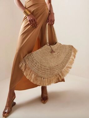 Cult Gaia Lucia Raffia Tote Bag